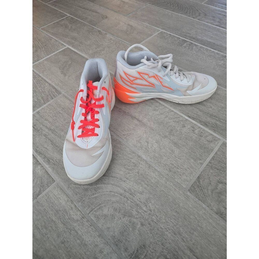 Puma MB.02 Basketball Shoes LaMelo Gorange Gray‎ and Orange Size 6.5